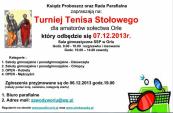 Orle: Zapraszamy na Turniej Tenisa Stołowego 