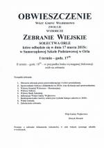 OBWIESZCZENIE - ZEBRANIE WYBORCZE 